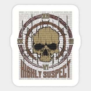 Highly Suspect Vintage Skull Sticker